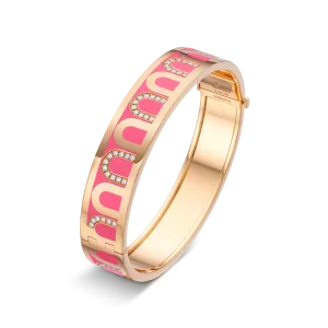 L’Arc de DAVIDOR Bangle GM, 18k Rose Gold with Lacquered Ceramic and Colonnato Diamonds