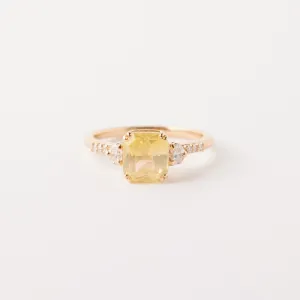 Laurel Ring - 2.04 Carat Yellow Radiant Sapphire