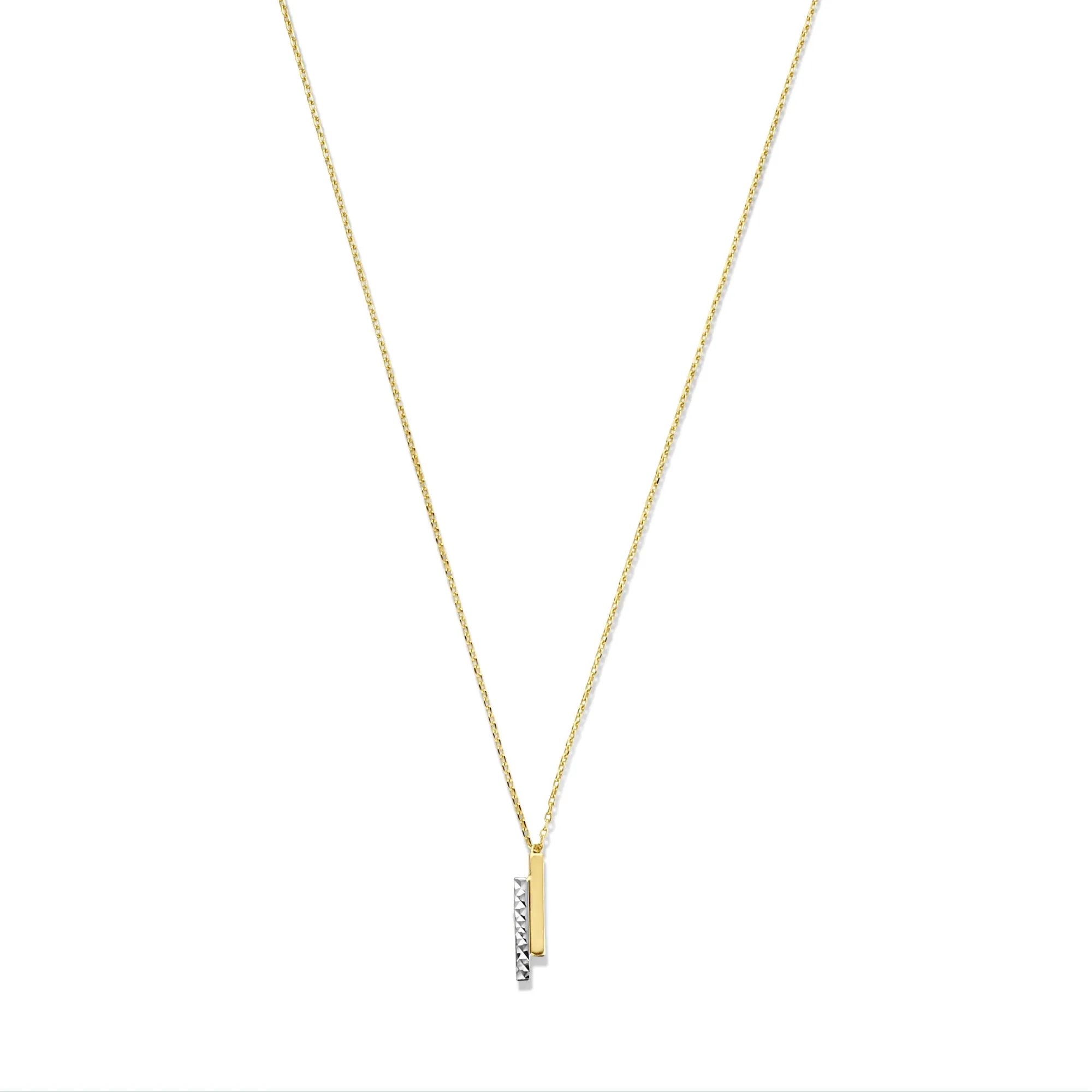 Le Marais Alice 14 karat gold necklace with 2 rods