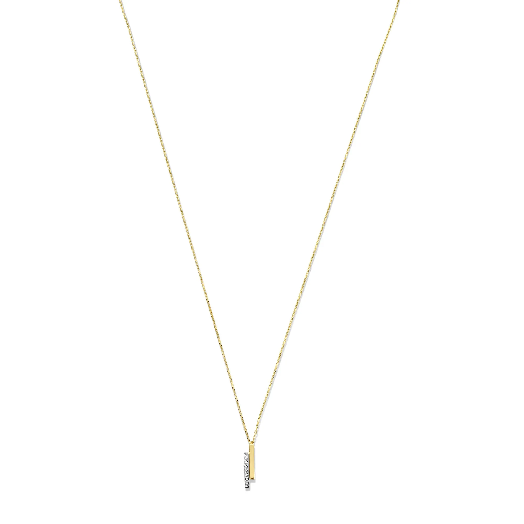 Le Marais Alice 14 karat gold necklace with 2 rods