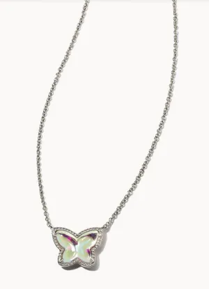 Lillia Butterfly Pendant RHOD Dichroic Glass by Kendra Scott