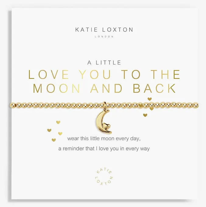 LOVE YOU TO THE MOON GOLD BRACELET