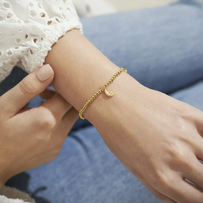 LOVE YOU TO THE MOON GOLD BRACELET