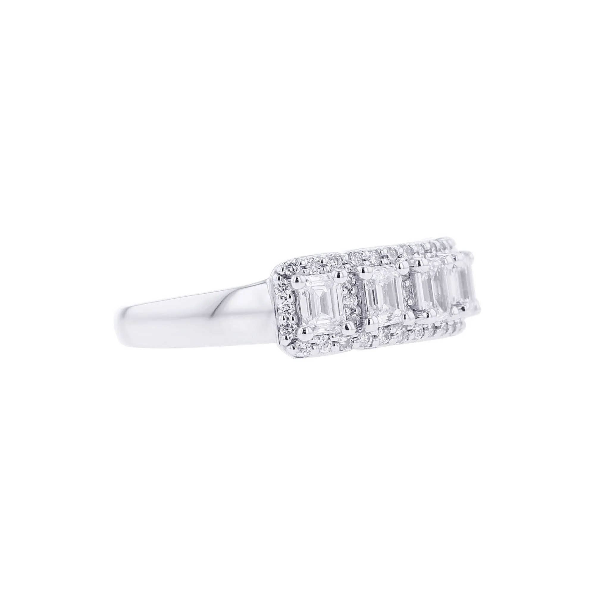 Lovella 5 Stone Halo Diamond Ring 1ct