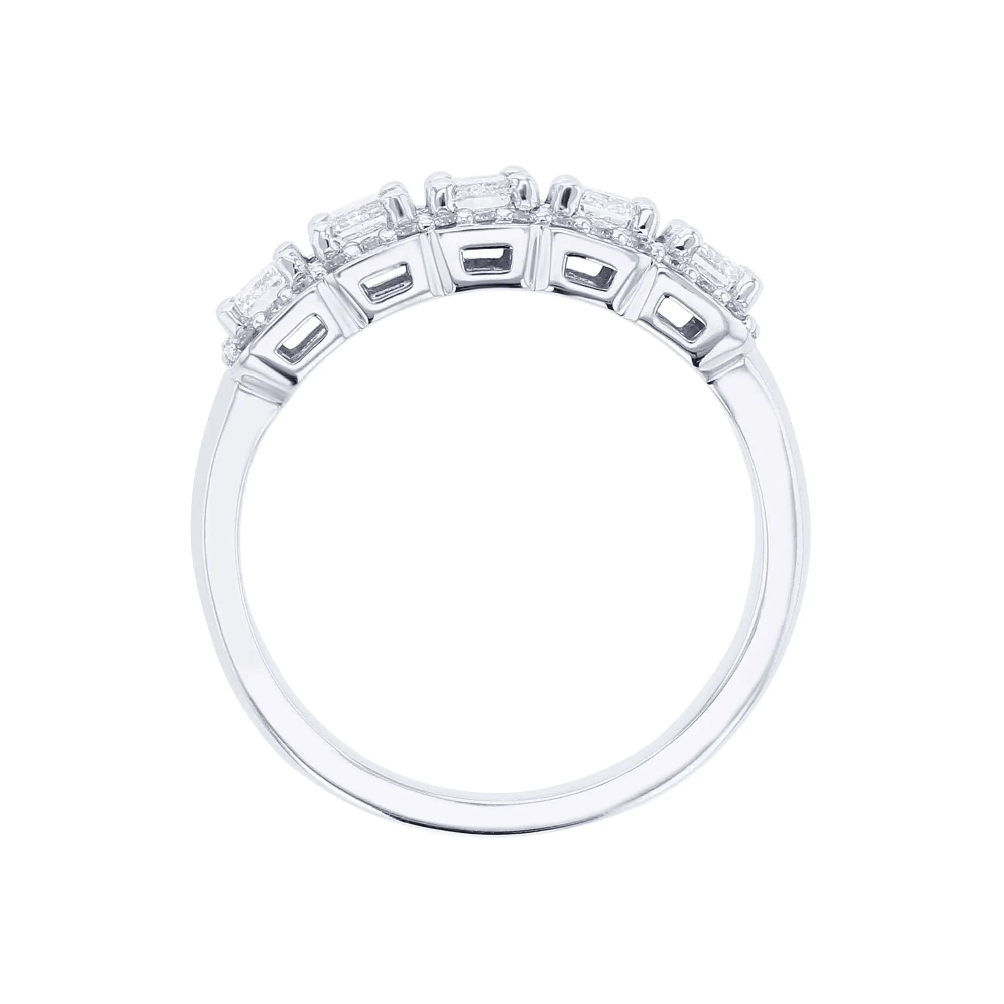 Lovella 5 Stone Halo Diamond Ring 1ct