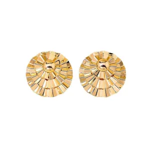 Luxury Floral Pleated Earrings with Vintage Charm