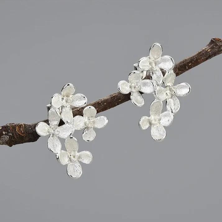 Luxury Osmanthus Flower Stud Earrings