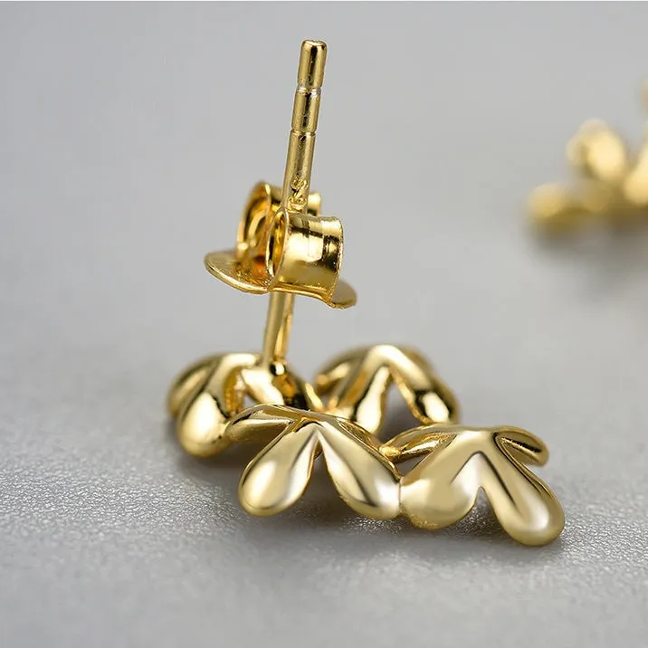 Luxury Osmanthus Flower Stud Earrings