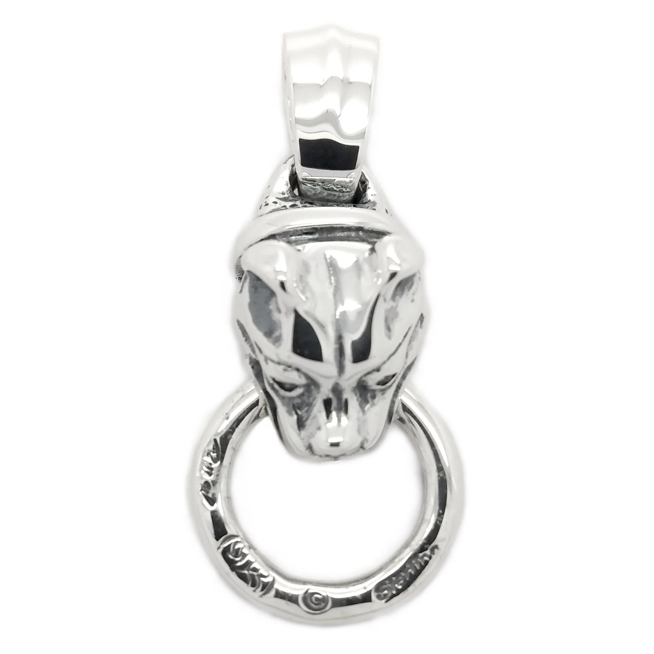 Medium Dog Head with Ring Pendant