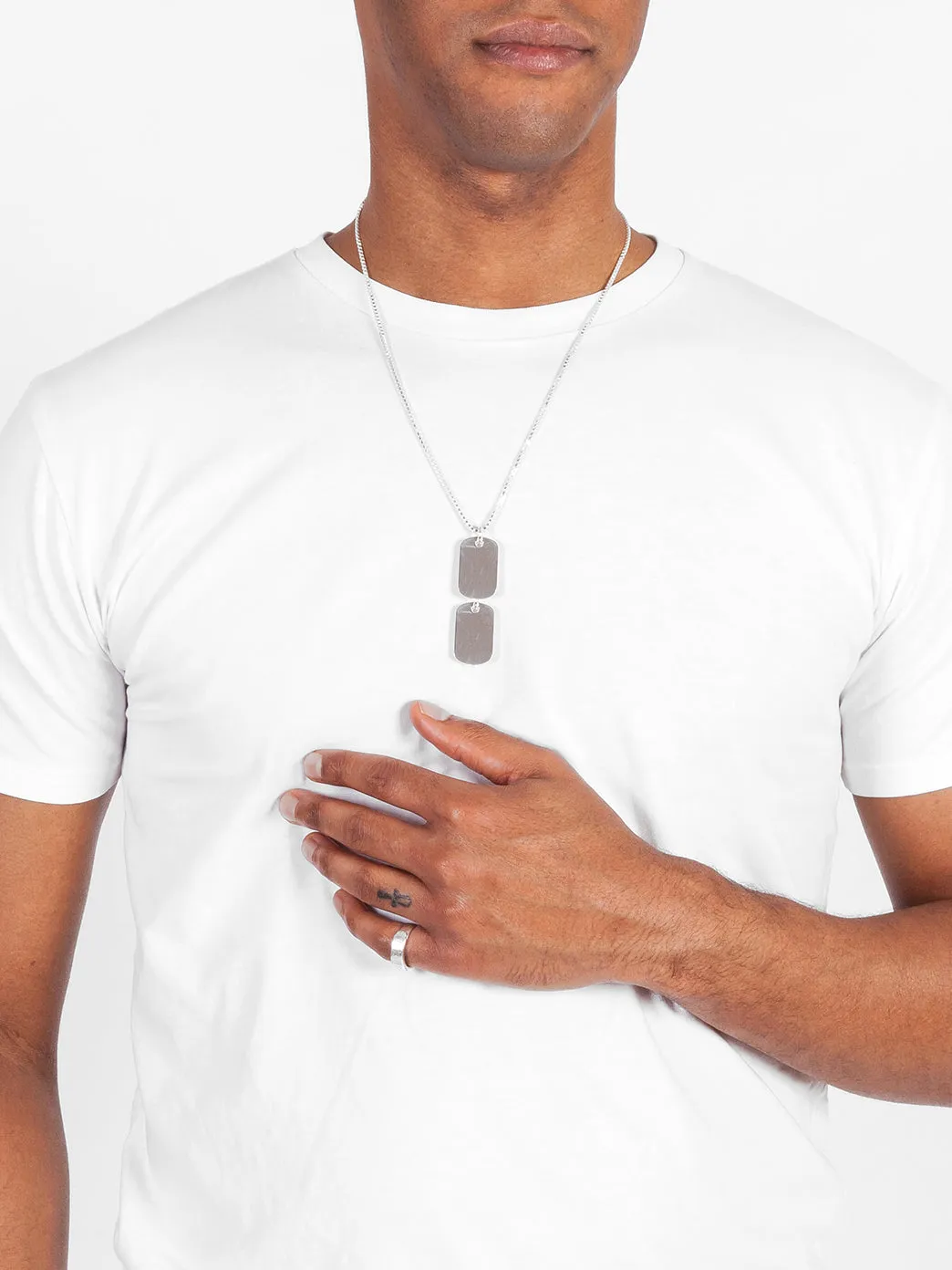 Men's Small Dog Tag Necklace