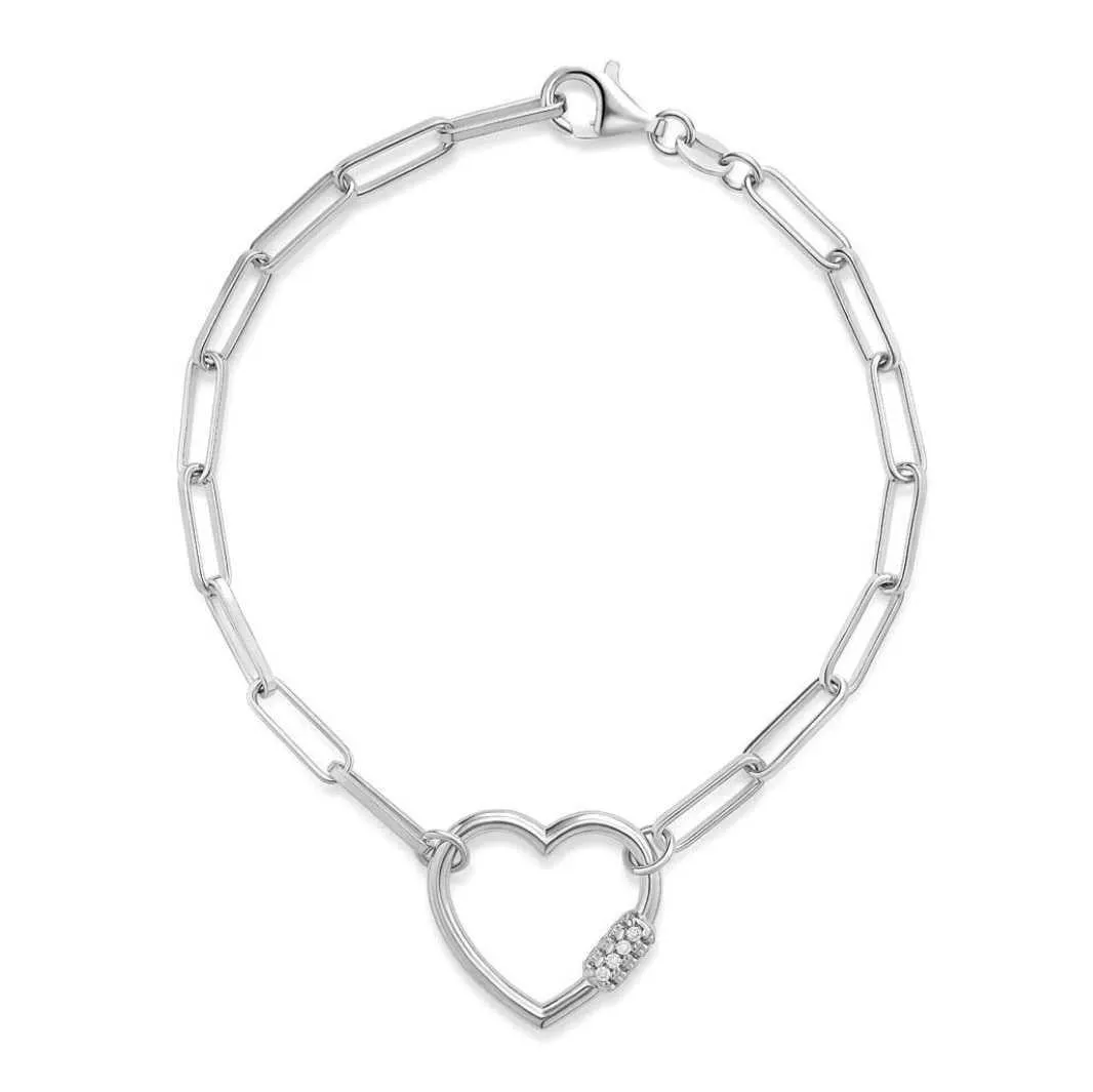 Miss Mimi Heart Paperlink Bracelet - Gold/Silver