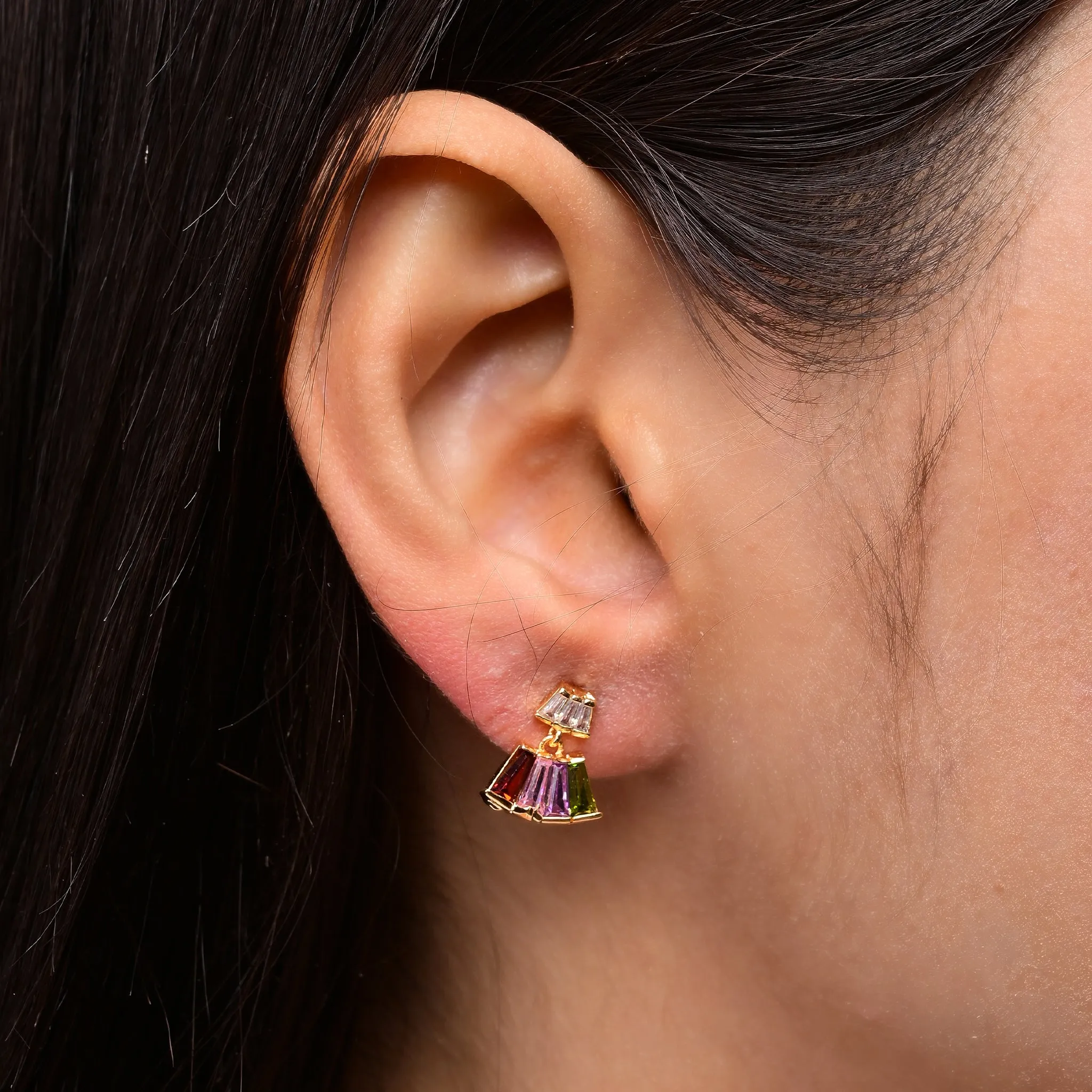 Multicolor Majesty Diamond Earrings