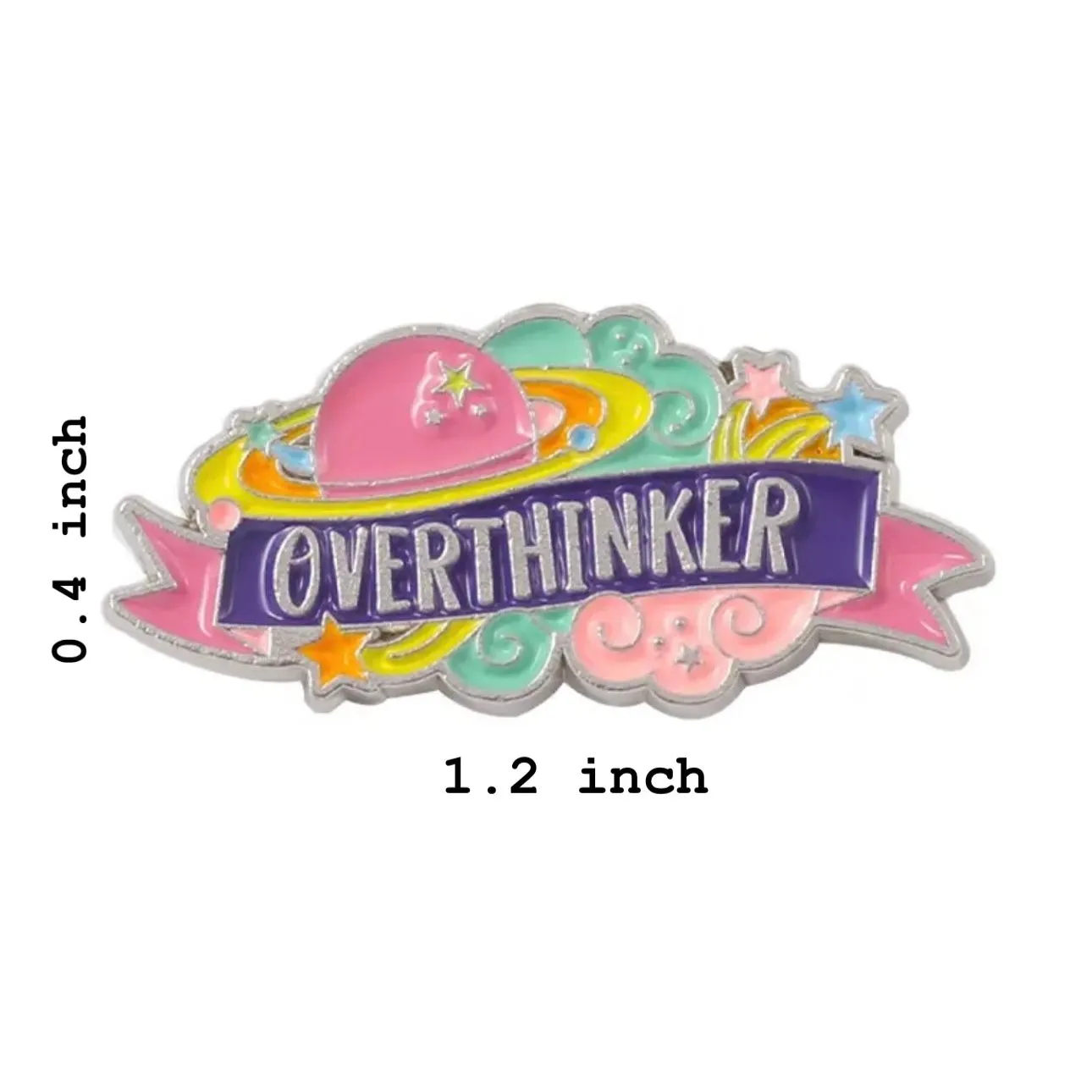 Overthinker Brooch Enamel Pin