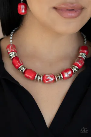 Paparazzi Girl Grit - Red Necklace