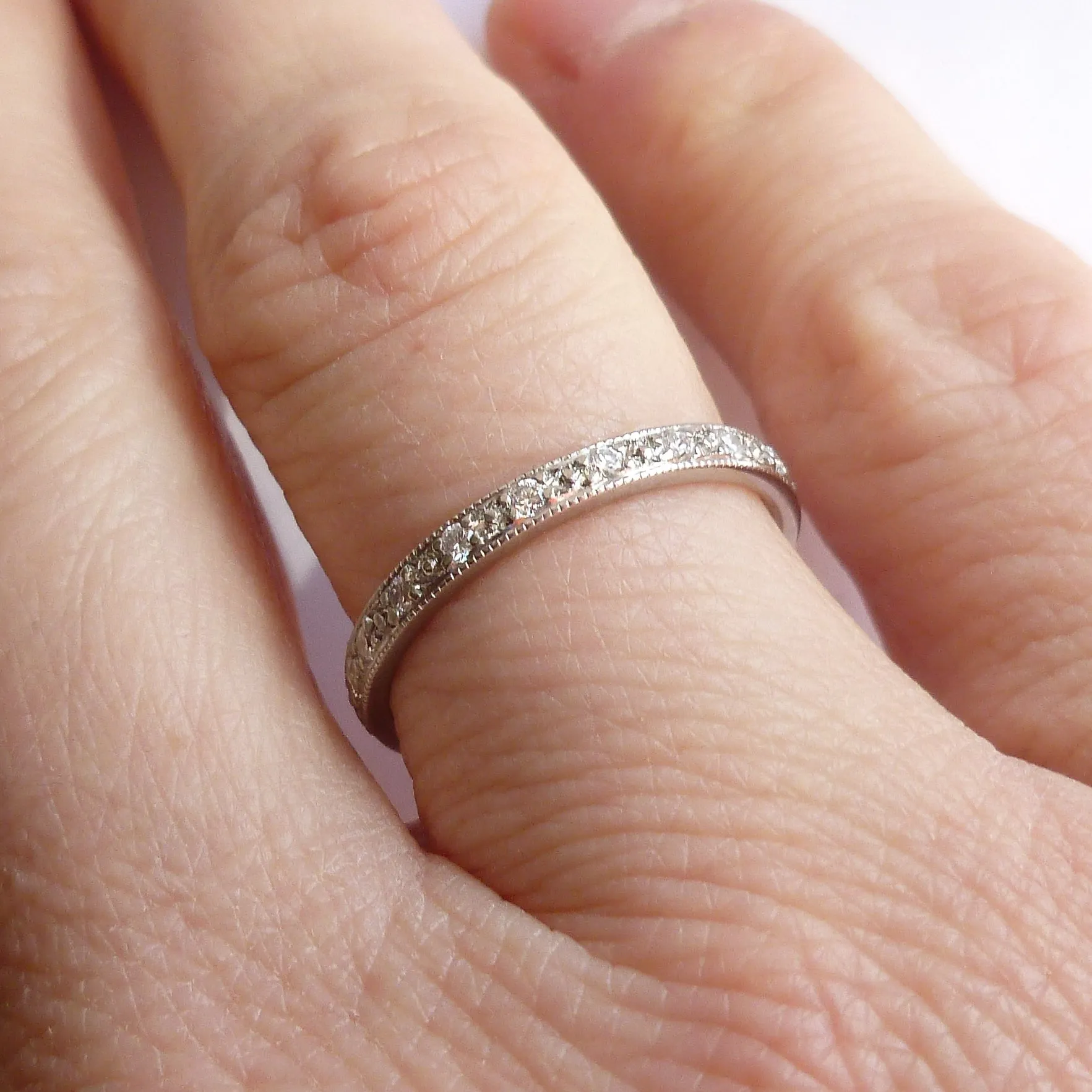 Platinum and diamond classic eternity ring