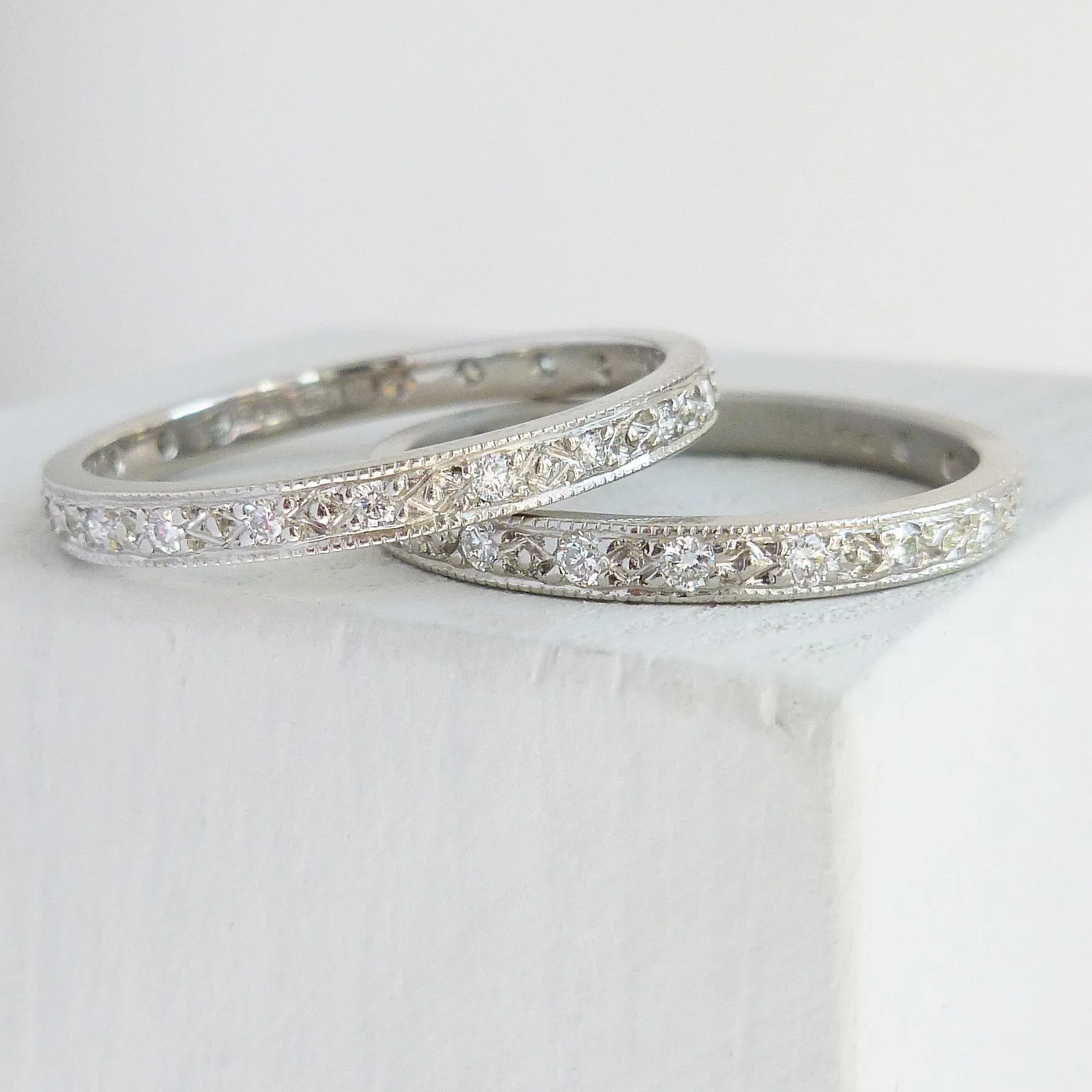 Platinum and diamond classic eternity ring