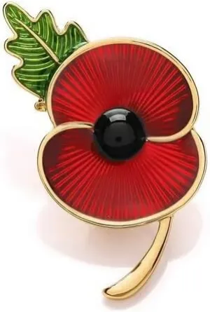 Poppy Flower Brooches Pins Badges Remembrance Day Memory Gifts Women Men Fashion Jewellery