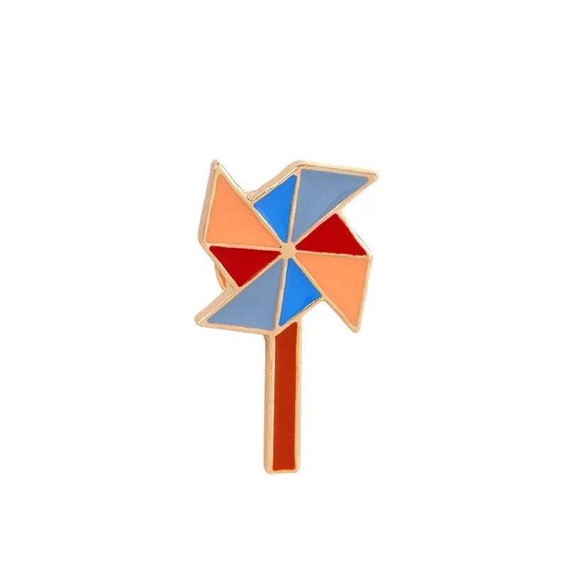 Preppy Style Paper Airplane Pencil Windmill Alloy Metal Enamel Stoving Varnish Plating Women's Brooches