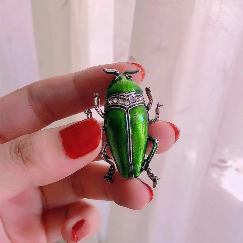 Retro Pin Insect Alloy Enamel Plating Unisex Brooches