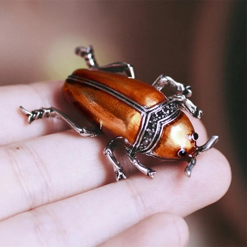 Retro Pin Insect Alloy Enamel Plating Unisex Brooches