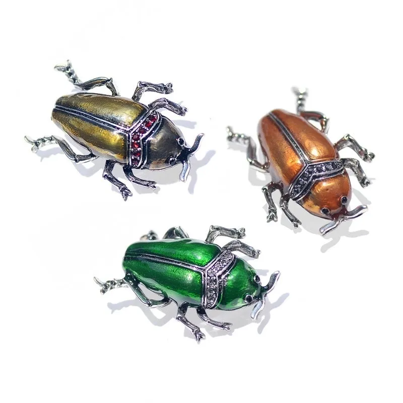 Retro Pin Insect Alloy Enamel Plating Unisex Brooches