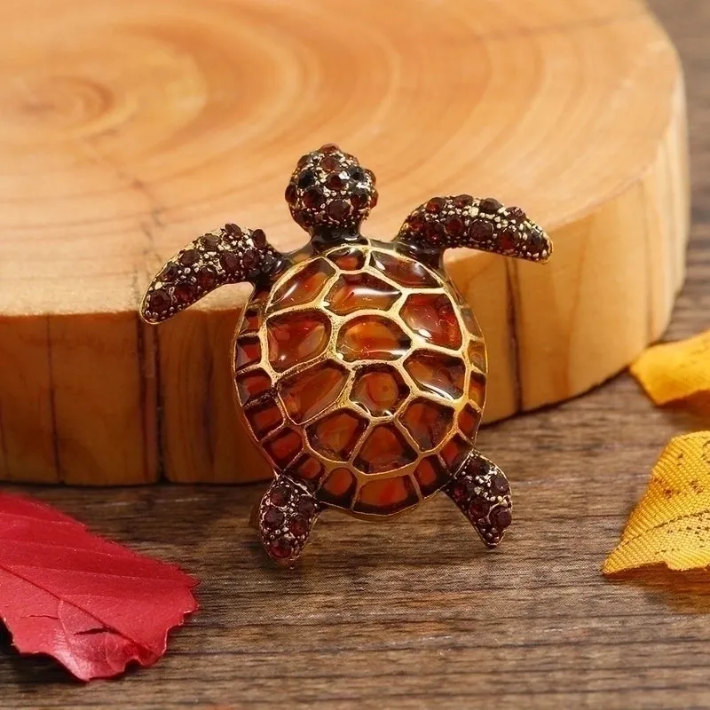 Retro Pin Tortoise Alloy Enamel Unisex Brooches