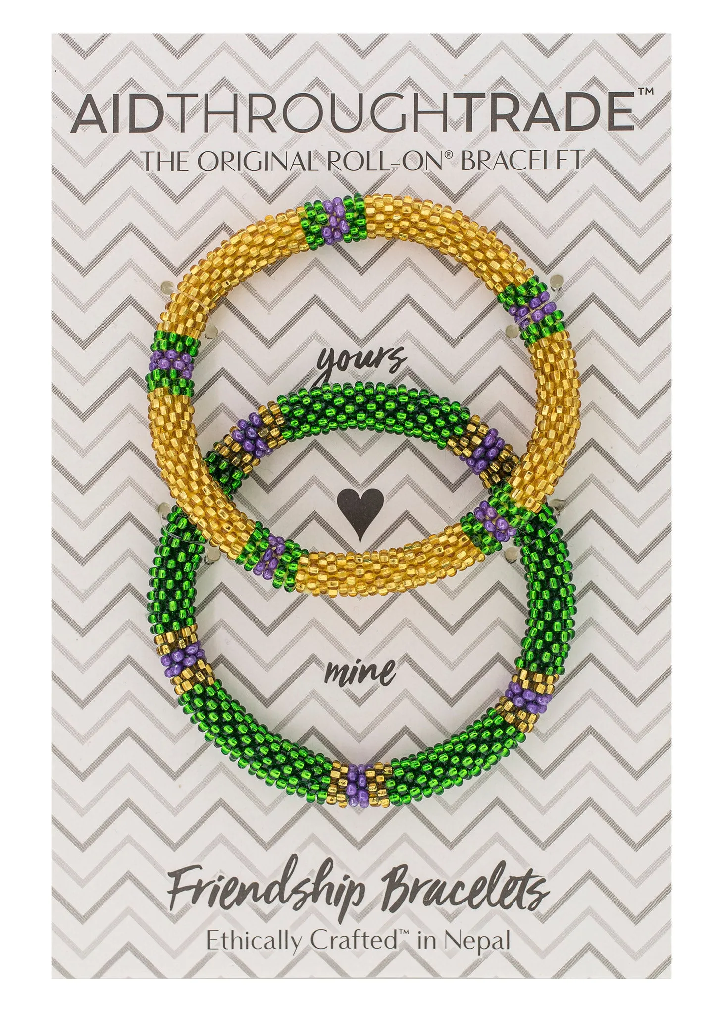 Roll-On® Friendship Bracelets <br> Mardi Gras