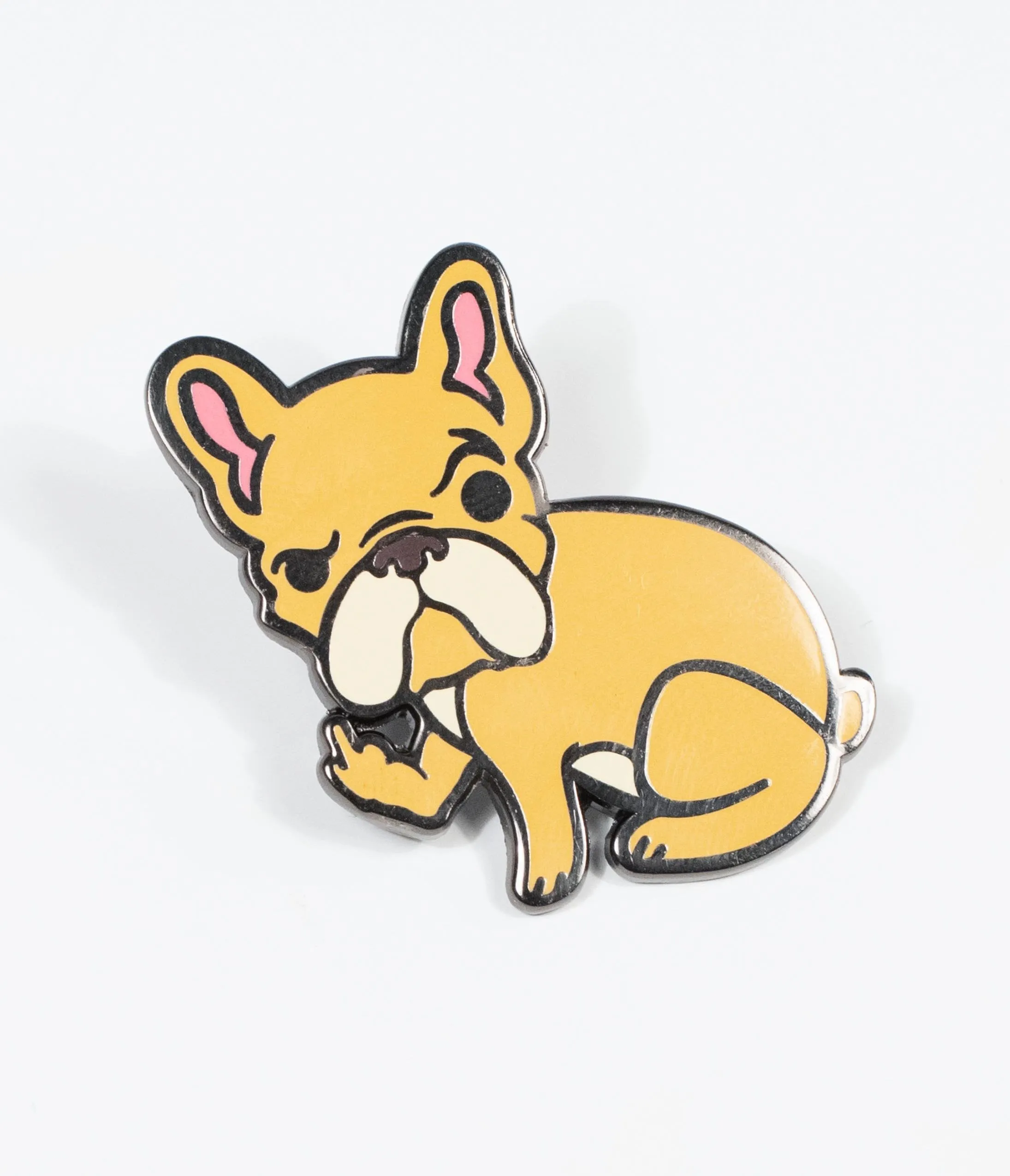 Rude Frenchie Enamel Pin