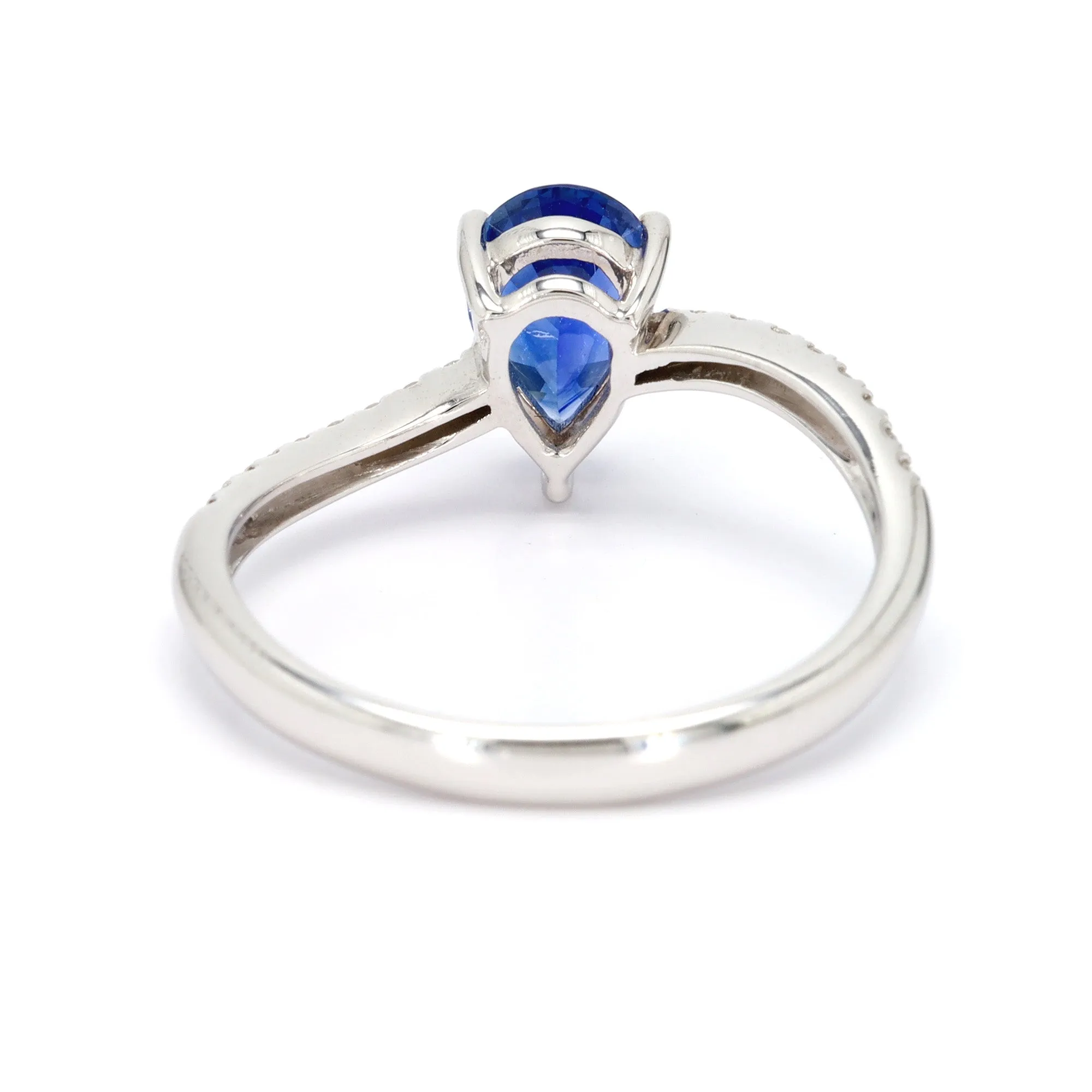 Sapphire and Diamond Wave Ring