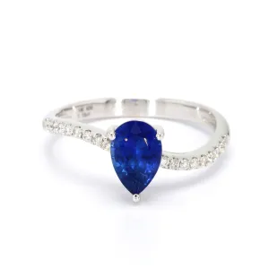 Sapphire and Diamond Wave Ring