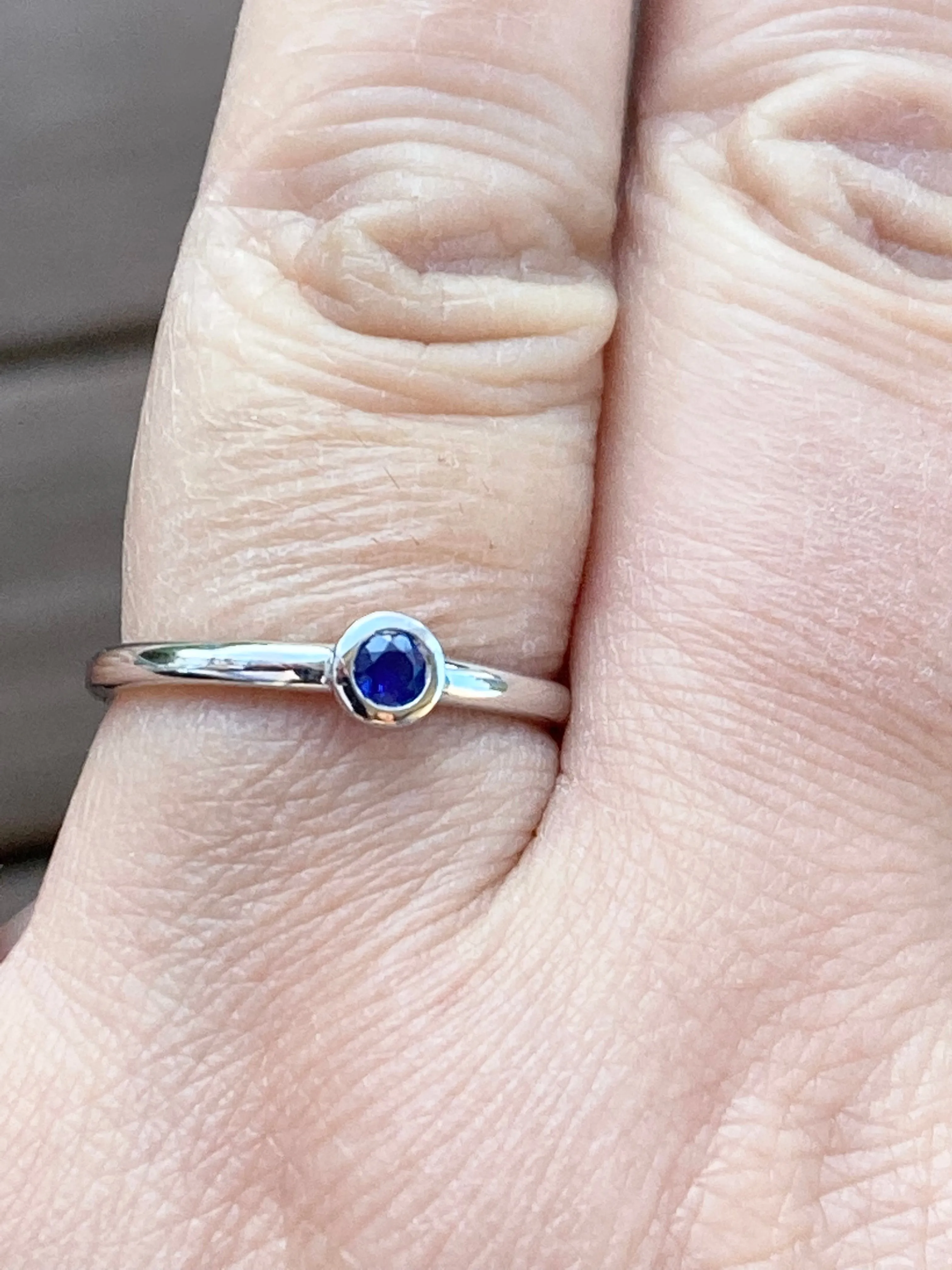 Sapphire Silver Ring