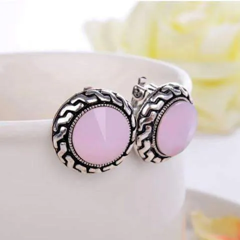 Shimmering Crystal Clip-On Silver Earrings for Women