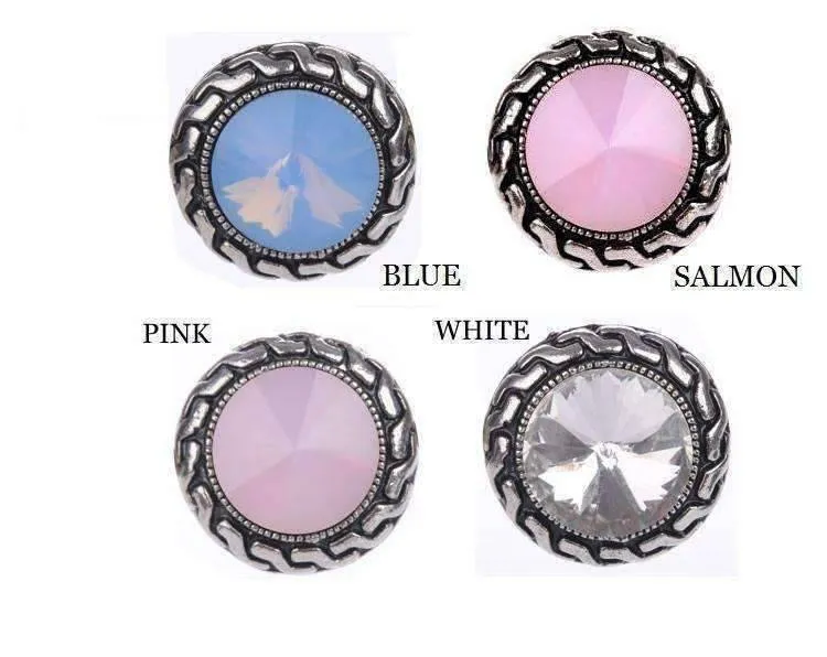 Shimmering Crystal Clip-On Silver Earrings for Women