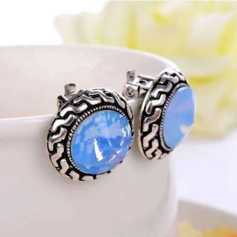 Shimmering Crystal Clip-On Silver Earrings for Women