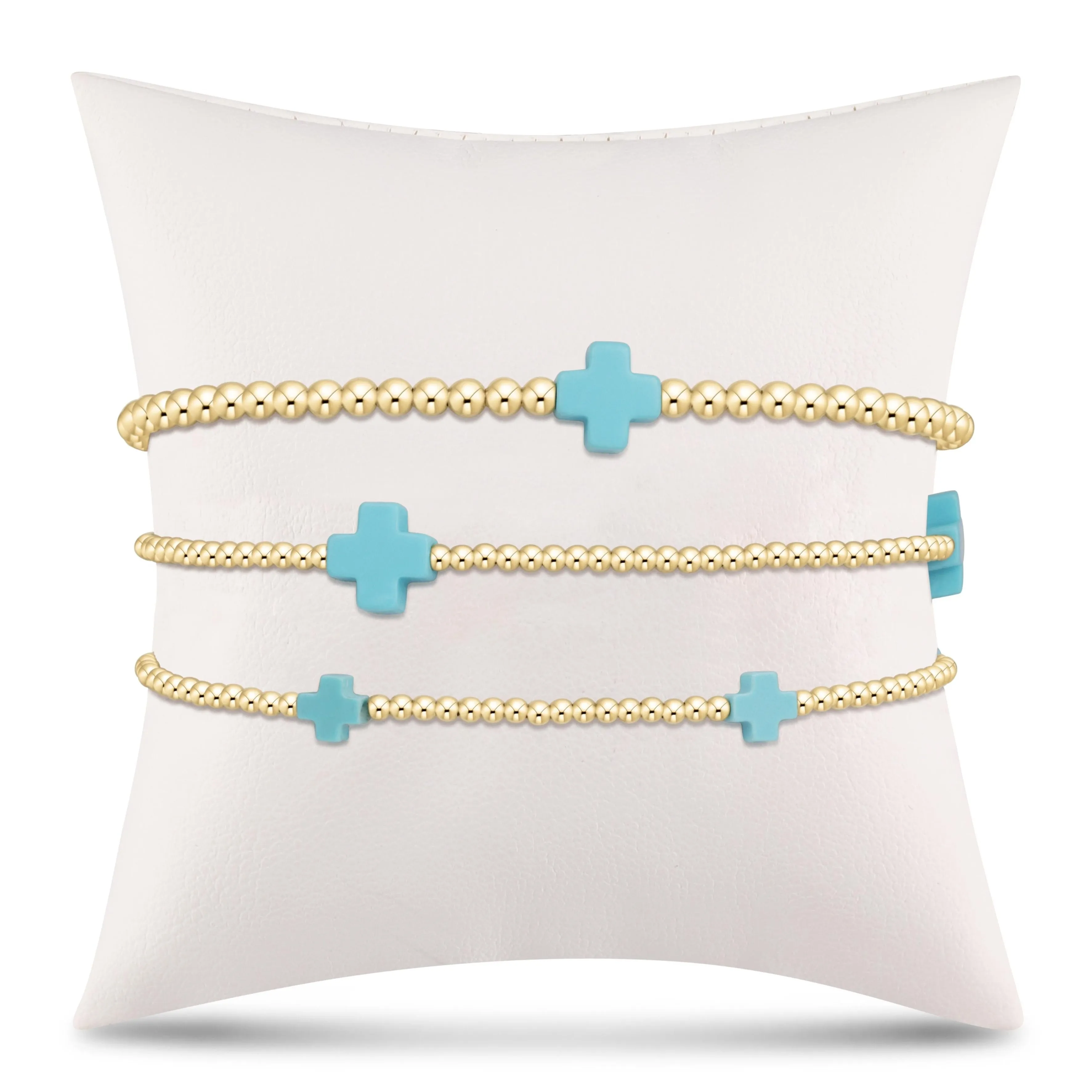 signature cross stack - turquoise