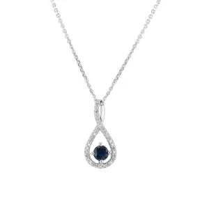 Silver Limitless Sapphire & Diamond Necklace