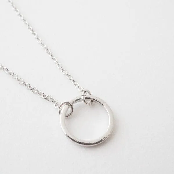 Single Open Circle Necklace