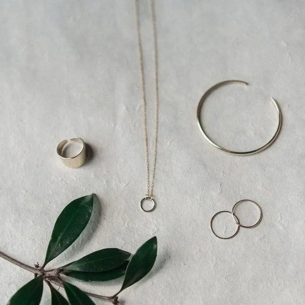 Single Open Circle Necklace