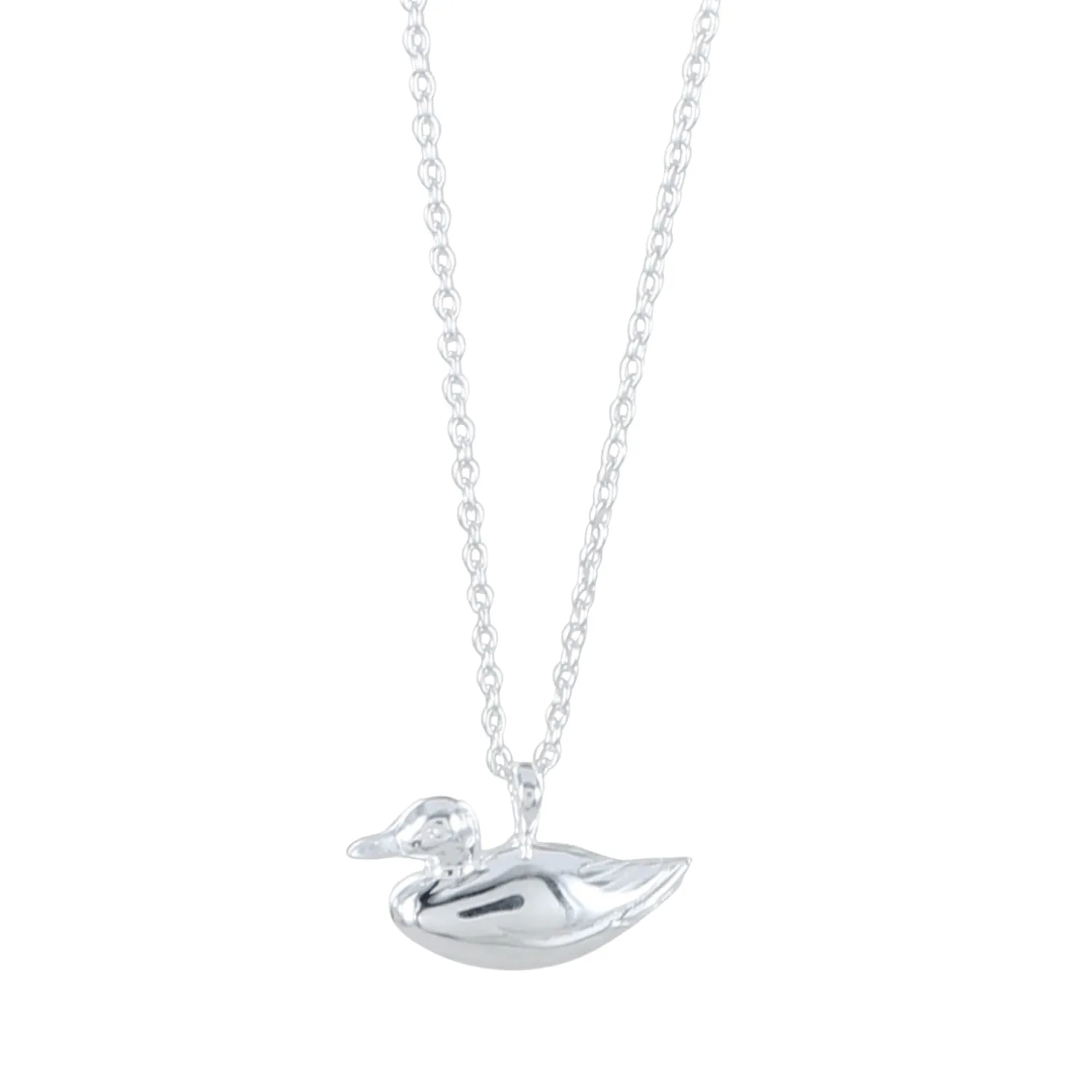 Sterling Silver Mallard Duck Necklace