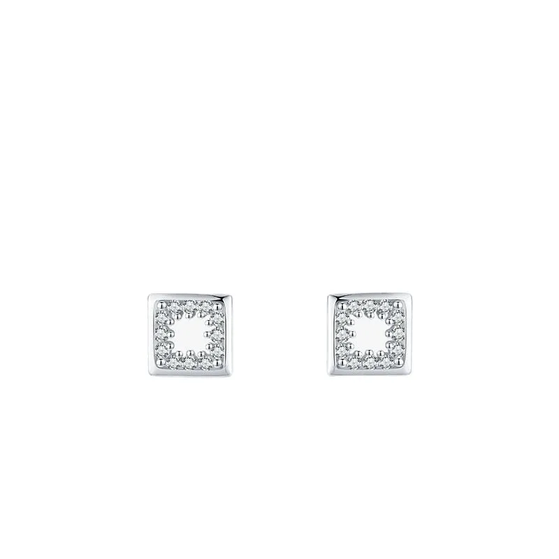 Sterling Silver Zircon Earrings by Planderful