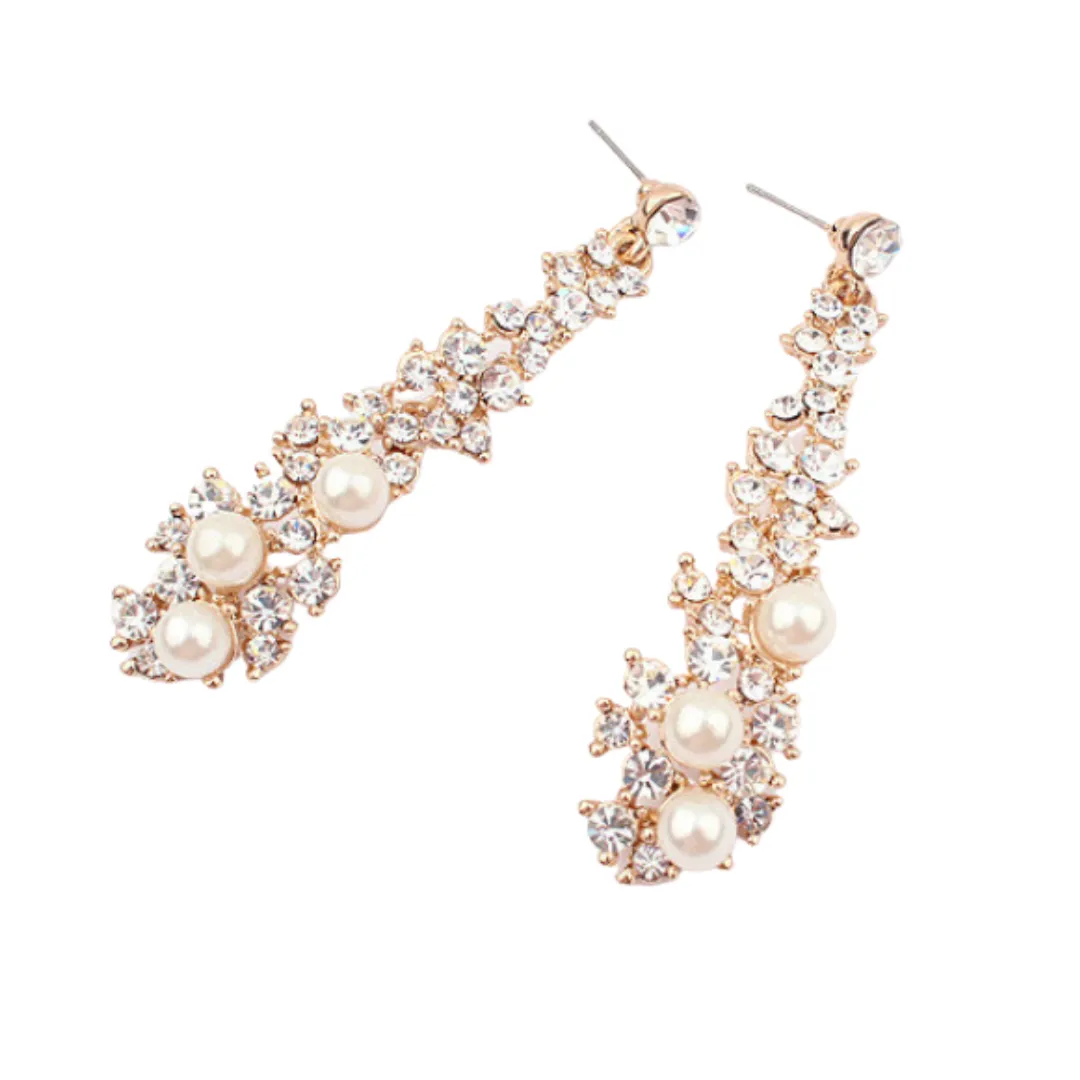 The Diamonte Petal Earring