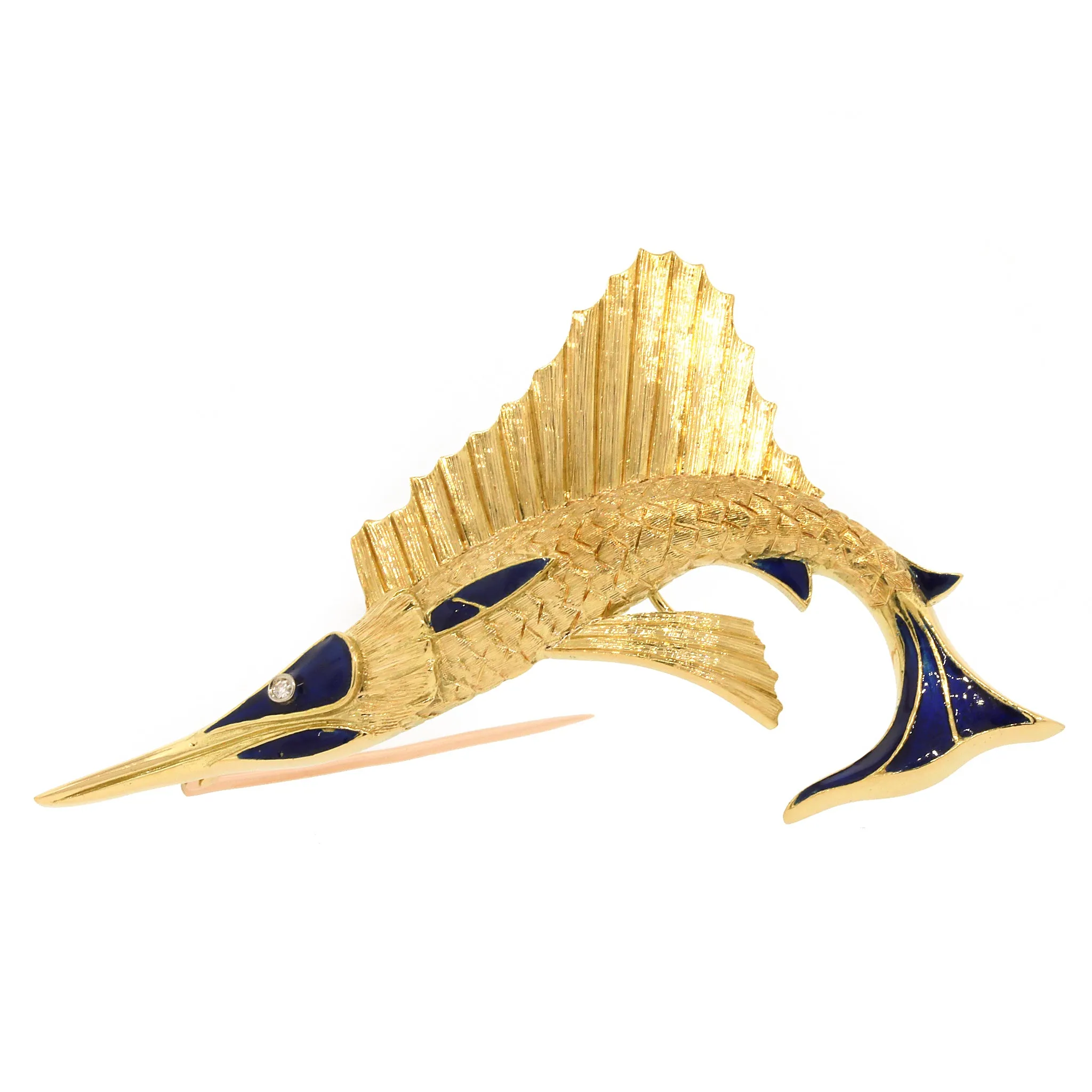 Tiffany and Co. Sailfish Enamel Pin