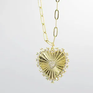 Treasure Jewels Mama Heart Gold Necklace