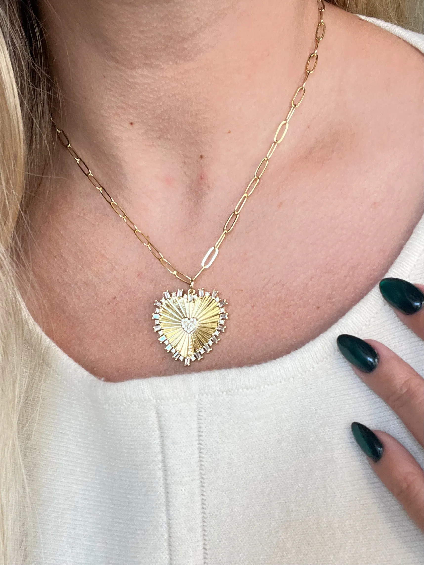 Treasure Jewels Mama Heart Gold Necklace