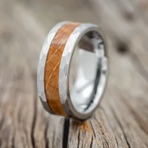 WHISKEY BARREL WEDDING BAND WITH FACETED EDGES - TUNGSTEN - SIZE 13