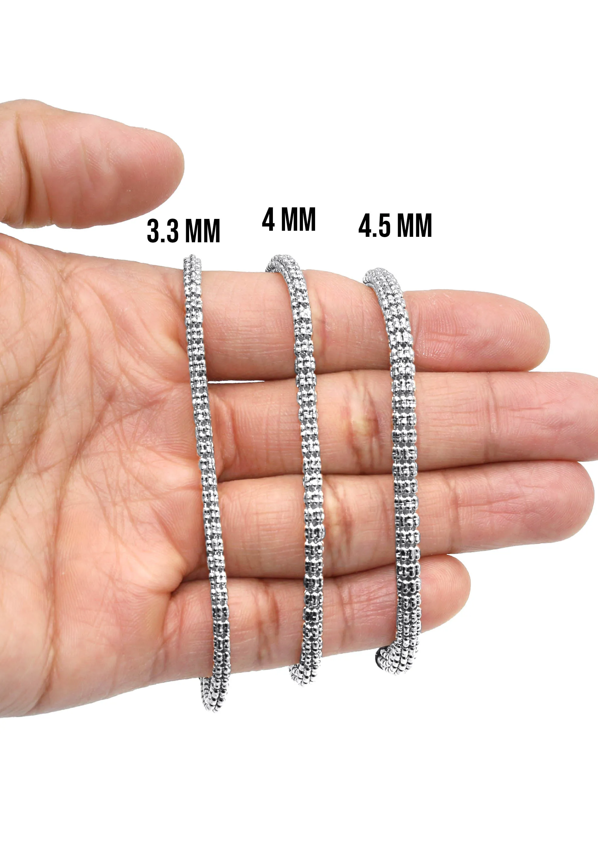 White Gold Men's Ice Bracelet 10K/14K