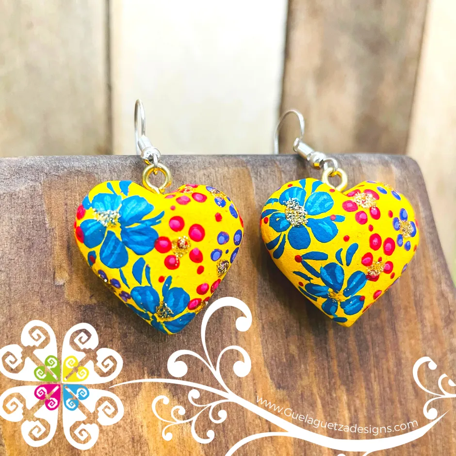 Yoselin Heart Jewelry Set - Hand Painted Jewelry Set