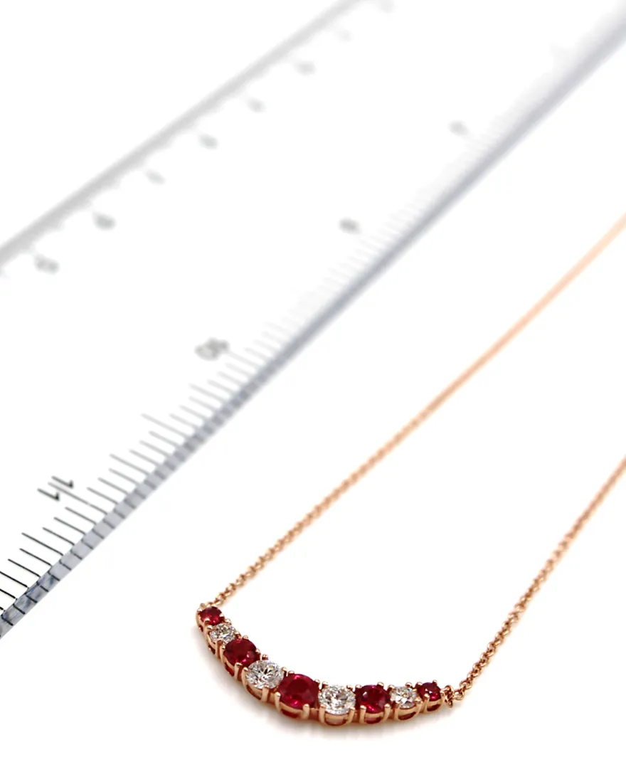 Zeghani ZP953-R Diamond Ruby Necklace (Watch Video)